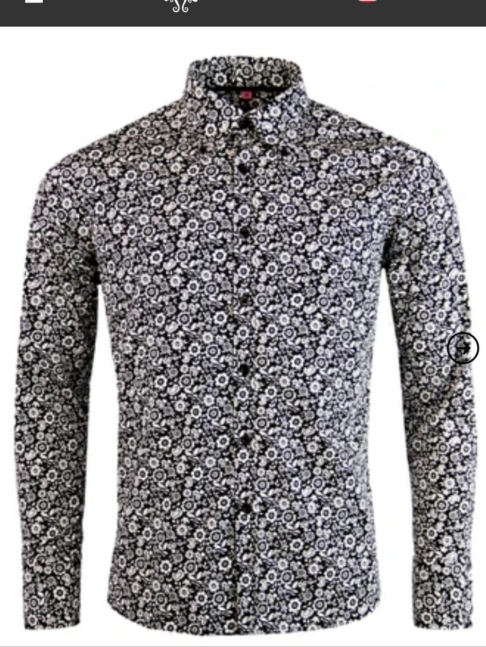 Madcap England Trip Floral Retro Mod Shirt psychedelic Button Down Shirt Sz 40